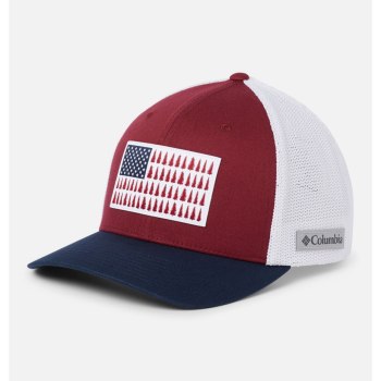 Columbia Ženske Kape - Mesh Tree Flag Ball Crvene Bijele Tamnoplave | WCVJ-43718